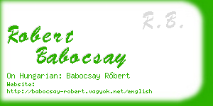 robert babocsay business card